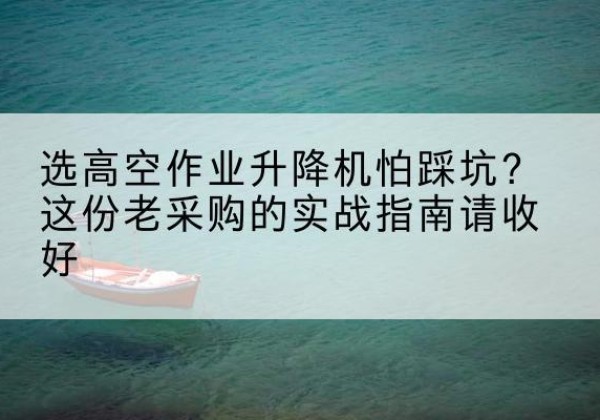 旬阳高空作业升降机厂家推荐-选高空作业升降机怕踩坑？这份老采购的实战指南请收好